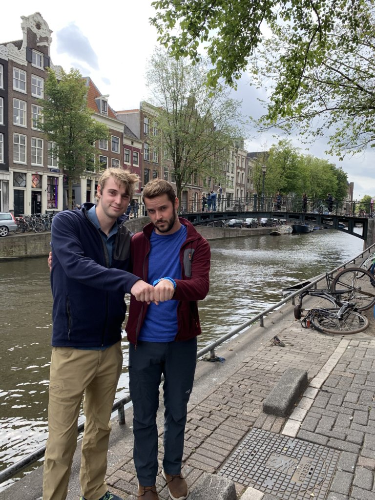 Paul and Scott with their signature pose Amsterdam-Style 